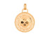 Sterling Silver Vermeil Skull Medallion in 14K Gold Micron,  (SP-5935)